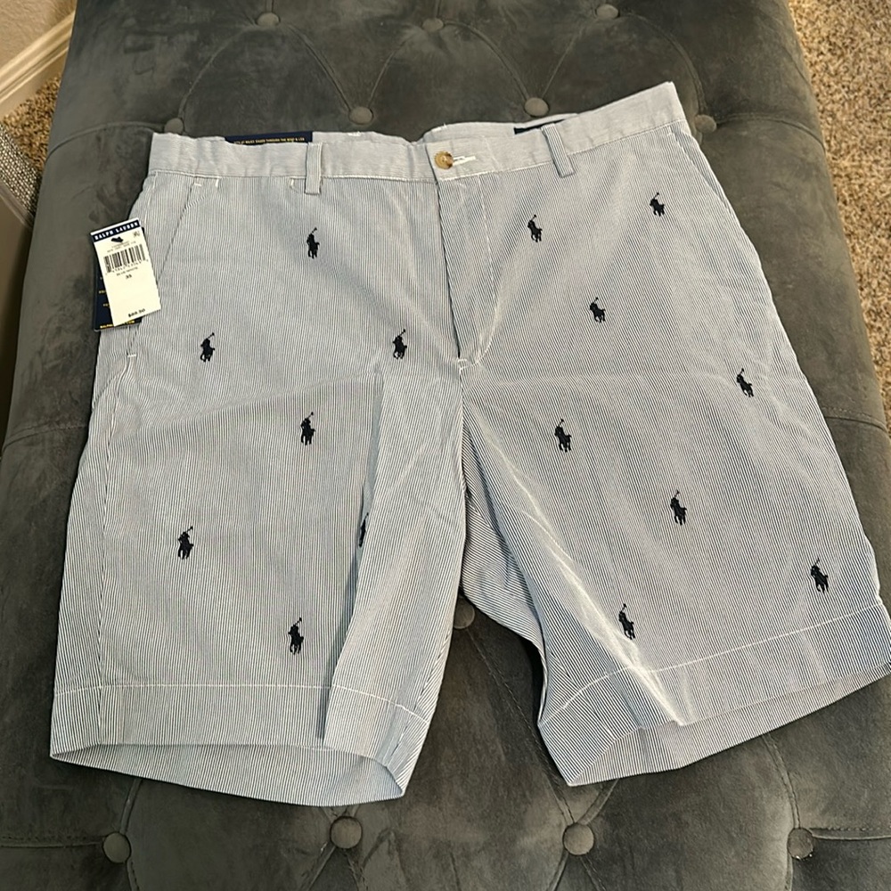 NWT Ralph Lauren polo shorts 9” in length size 35.